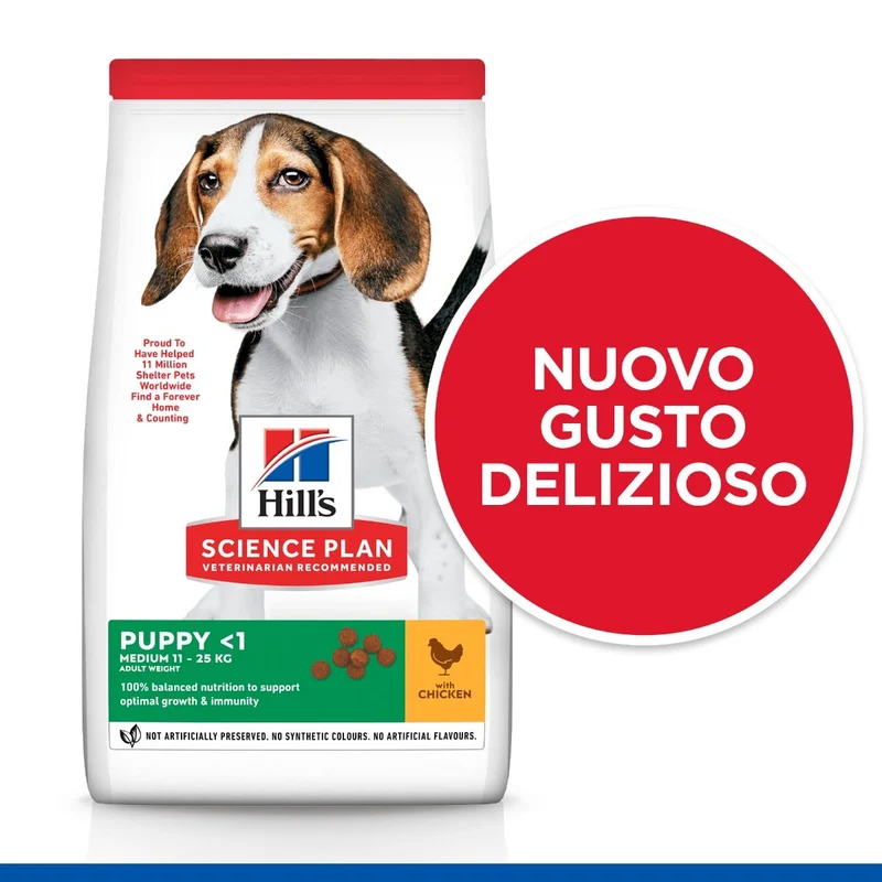 Hill's Science Plan Medium Breed Puppy Crocchette Con Pollo Per Cuccioli Sacco 14 Kg