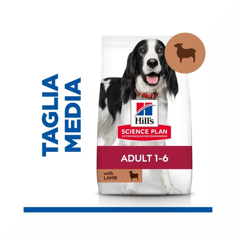 Hill's Science Plan Medium Adult Crocchette con Agnello e Riso per Cani Sacco 14 Kg