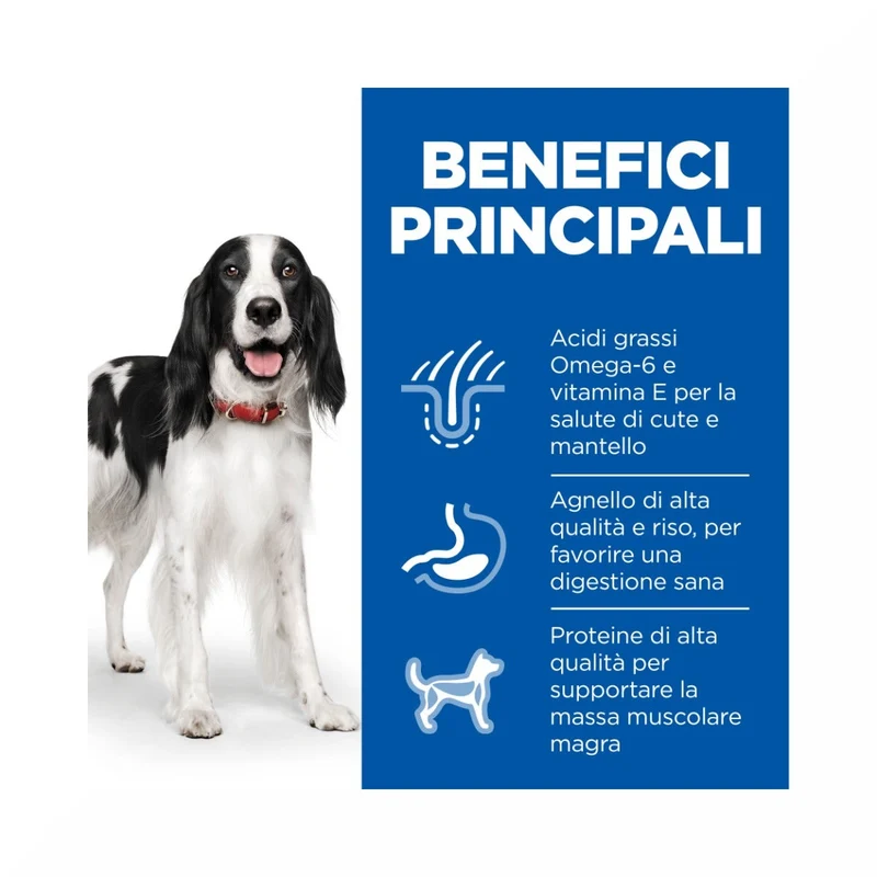Hill's Science Plan Medium Adult Crocchette con Agnello e Riso per Cani Sacco 14 Kg