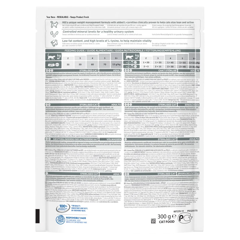 Hill's Science Plan Sterilised Cat Adult Crocchette Per Gatti Con Pollo 10 Kg