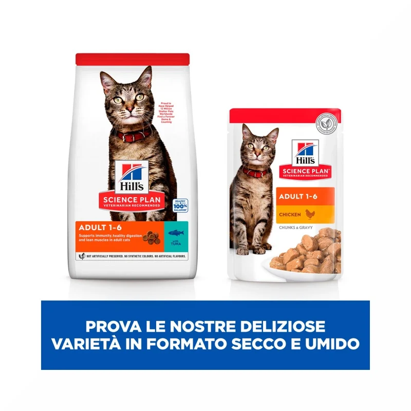 Hill's Science Plan Adult Crocchette per Gatti con Tonno 10Kg