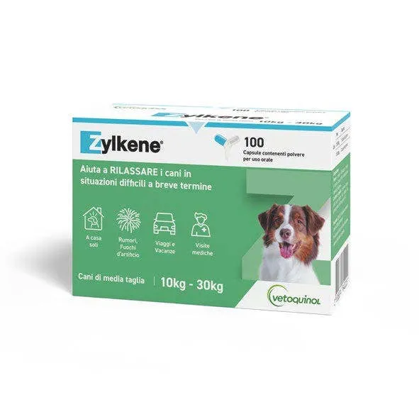 Zylkene Mangime Complementare Per Cani Taglia Media 10-30 Kg 100 Capsule
