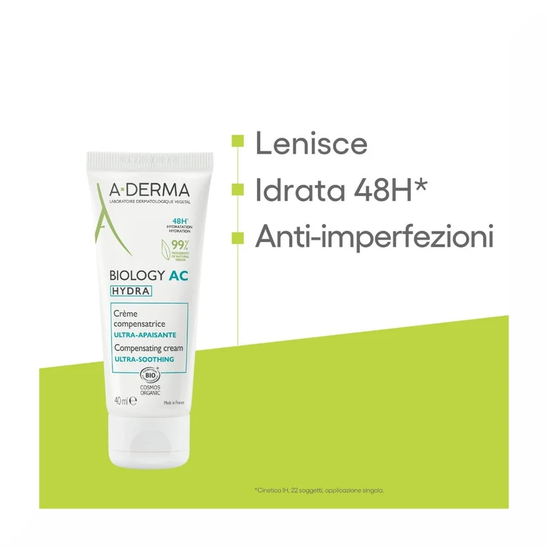 A-Derma Biology Ac Hydra Crema Compensatrice Ultra-lenitiva Anti-imperfezioni 40ml