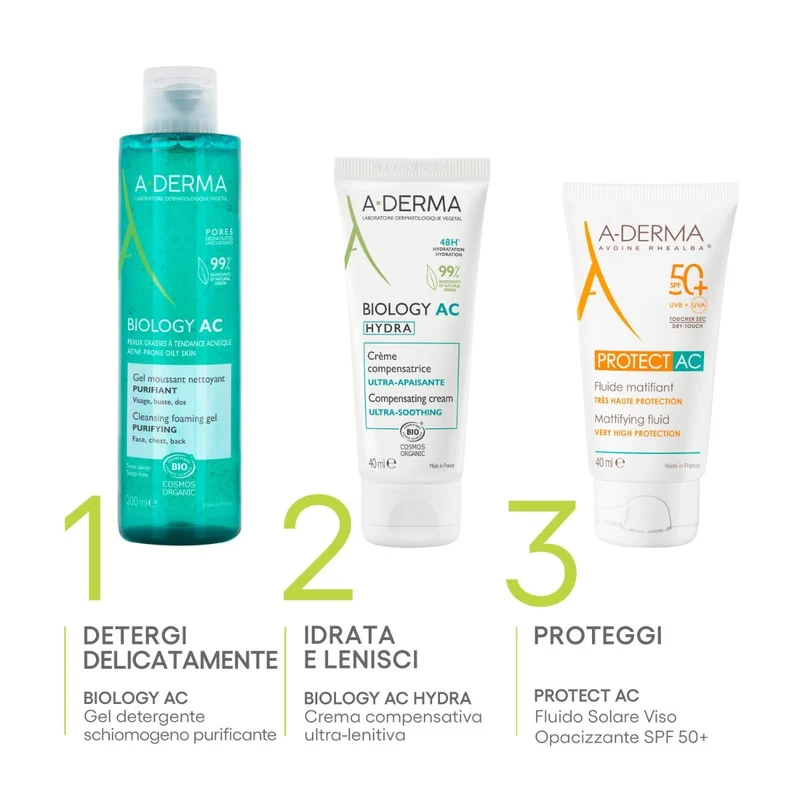 A-Derma Biology Ac Hydra Crema Compensatrice Ultra-lenitiva Anti-imperfezioni 40ml