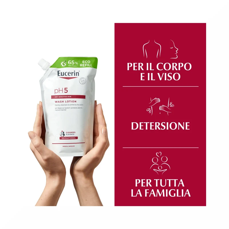 Eucerin Ph5 Detergente Viso Corpo Refill bagno e corpo 400ml
