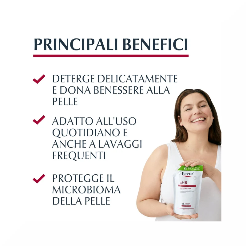 Eucerin Ph5 Detergente Viso Corpo Refill bagno e corpo 400ml