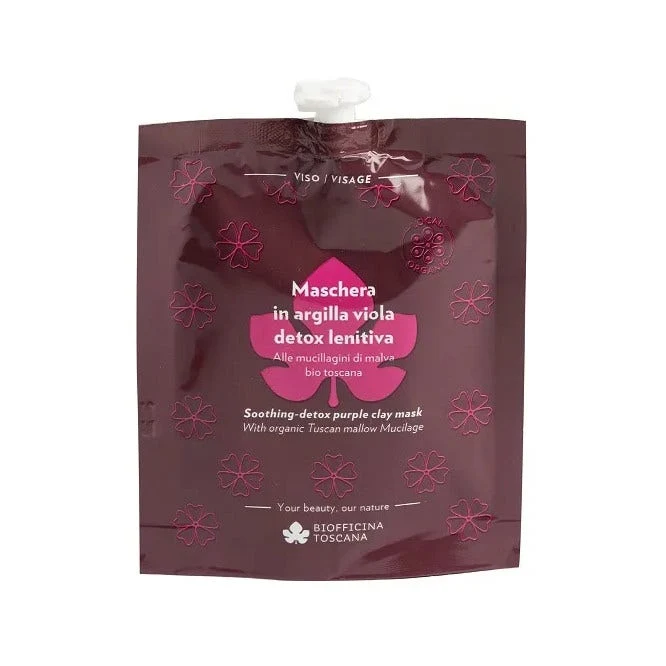 Biofficina Toscana Maschera Viso Argilla Viola Detox Lenitiva 30g