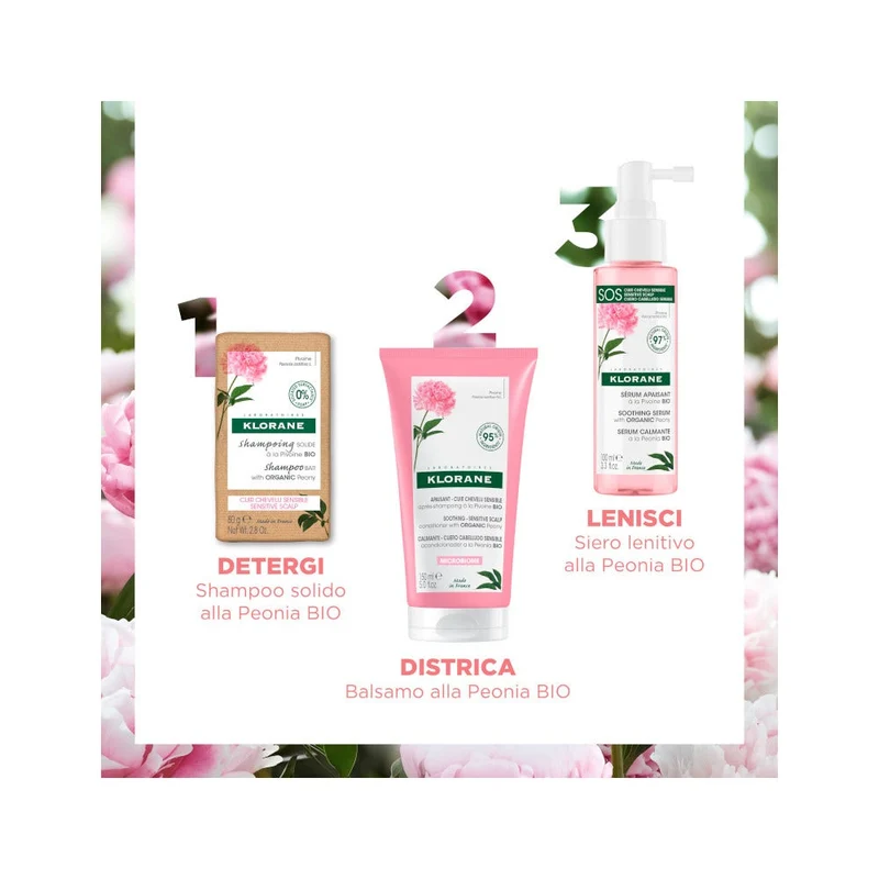 Klorane Shampoo Solido Lenitivo Peonia Bio 80g