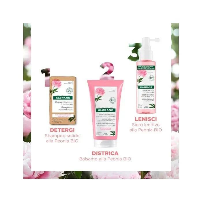 Klorane Shampoo Solido Lenitivo Peonia Bio 80g