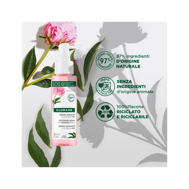 Klorane Siero Lenitivo alla Peonia Bio 100ml