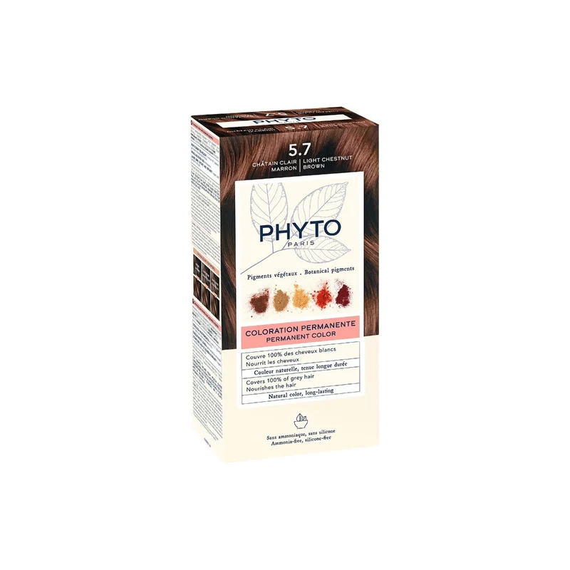 Phyto Phytocolor 5.7 Castano Chiaro Tabacco Colorazione Permanente Per Capelli