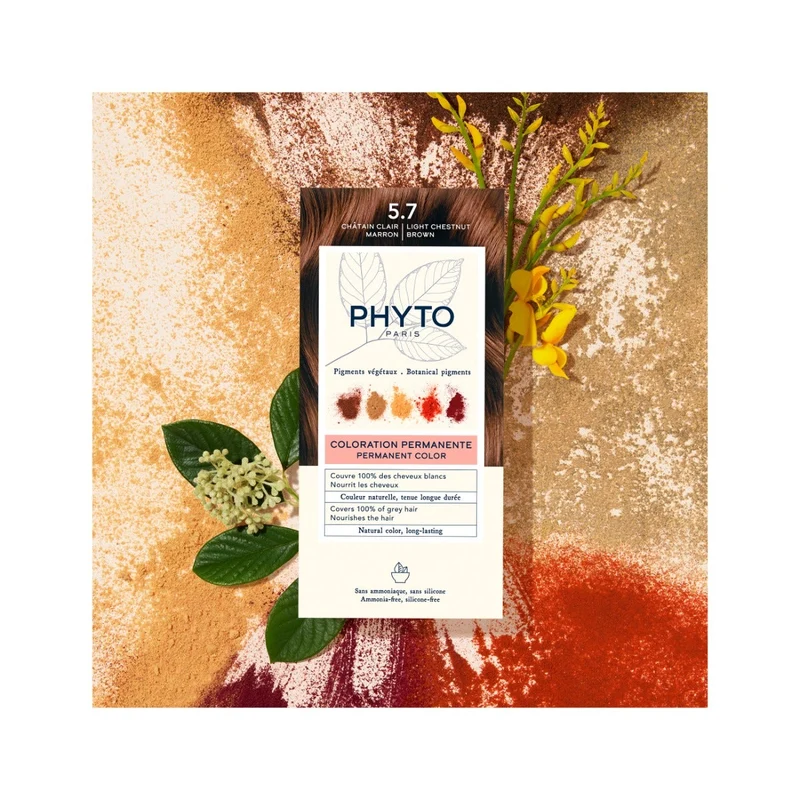 Phyto Phytocolor 5.7 Castano Chiaro Tabacco Colorazione Permanente Per Capelli