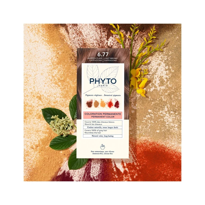Phyto Phytocolor 6.77 Marrone Chiaro Cappuccino Colorazione Permanente Per Capelli