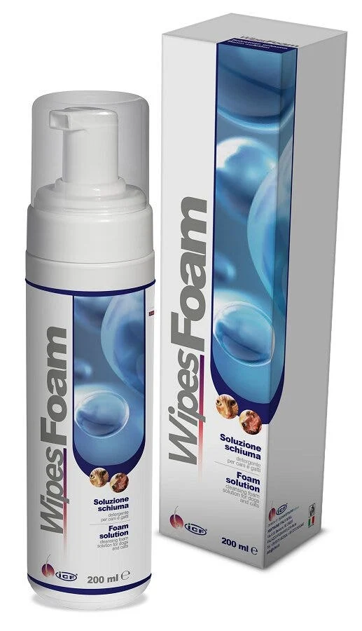 Wipes Foam Soluzione Schiuma Detergente Per Cani E Gatti Flacone 200ml