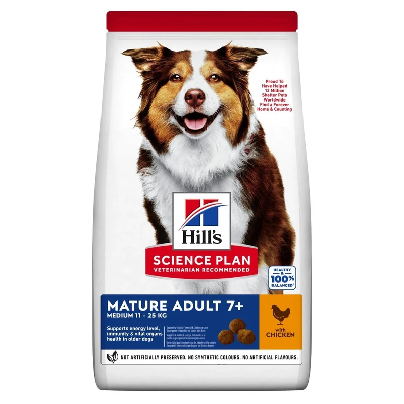 Hill's Science Plan Medium Mature Adult Cibo Secco Con Pollo Cani Adulti 7+ Taglia Media Sacco 12kg