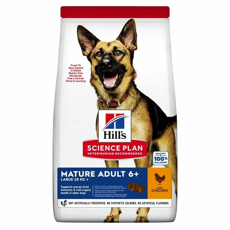 Hill's Science Plan Large Breed Mature Adult Cibo Secco Con Pollo Cani Adulti 6+ Taglia Grande Sacco 12kg