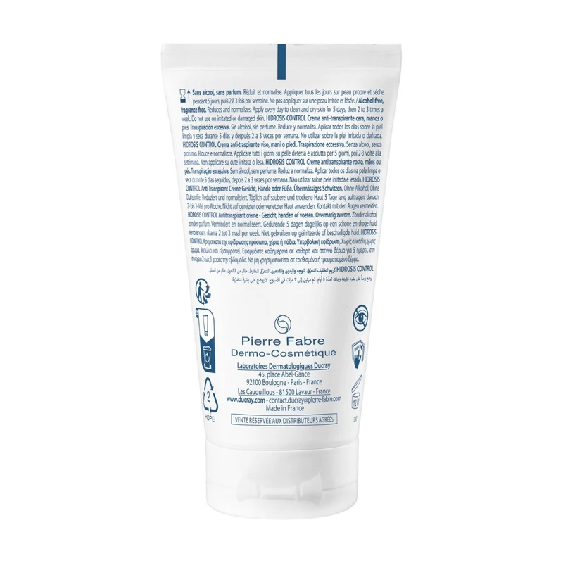 Ducray Hidrosis Control Crema Viso/Mani/Piedi 50ml