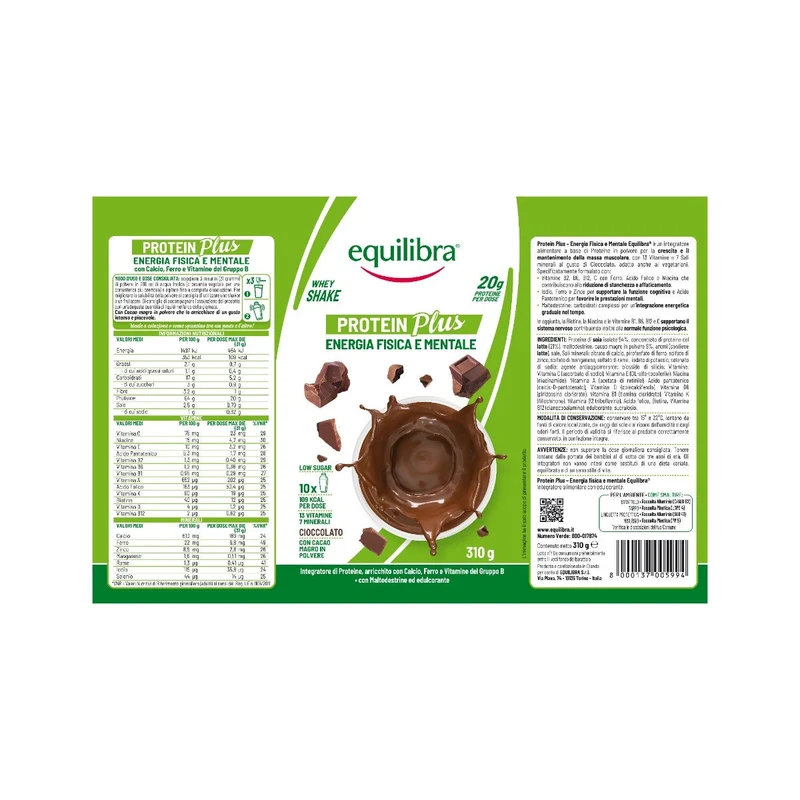 Equilibra Protein Shake Cioccolato 310g