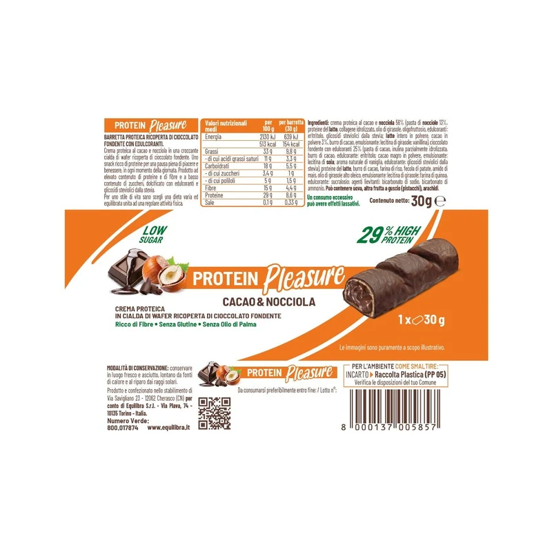 Equilibra Crock Cacao&Nocciola 1 Barretta Proteica