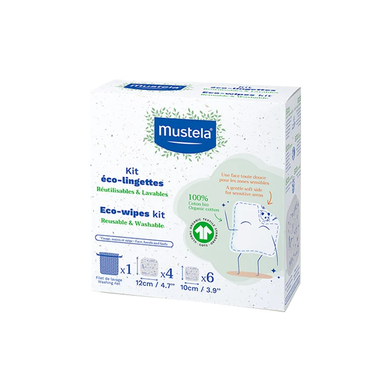 Mustela Kit Salviette Riutilizzabili 10 Pezzi