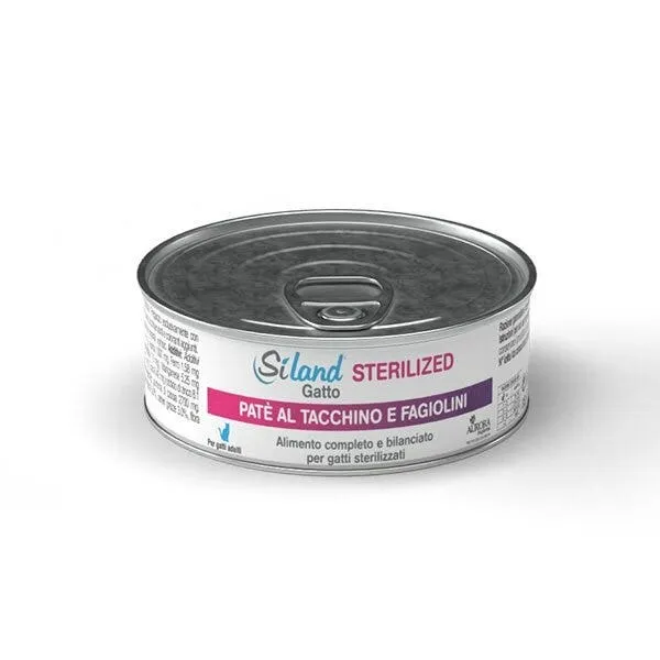 Siland Cibo Umido Patè Tacchino/Fagiolini Gatti Adulti Sterilizzati 85g
