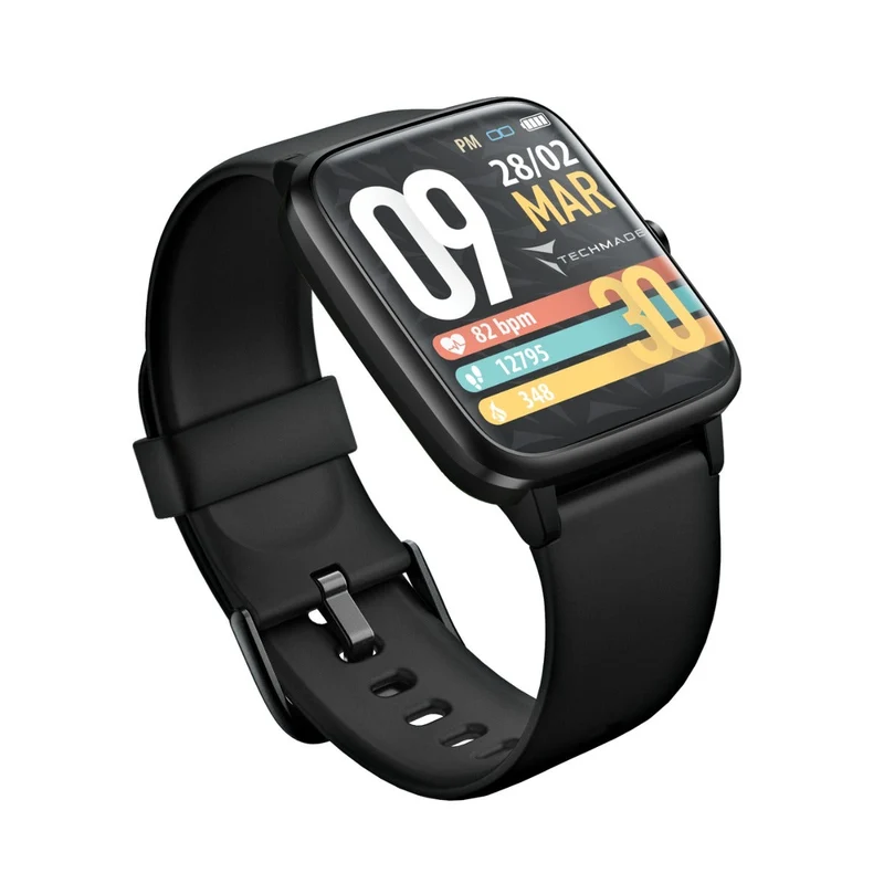 Techmade Smartwatch Sport Con GPS Integrato Colore Black