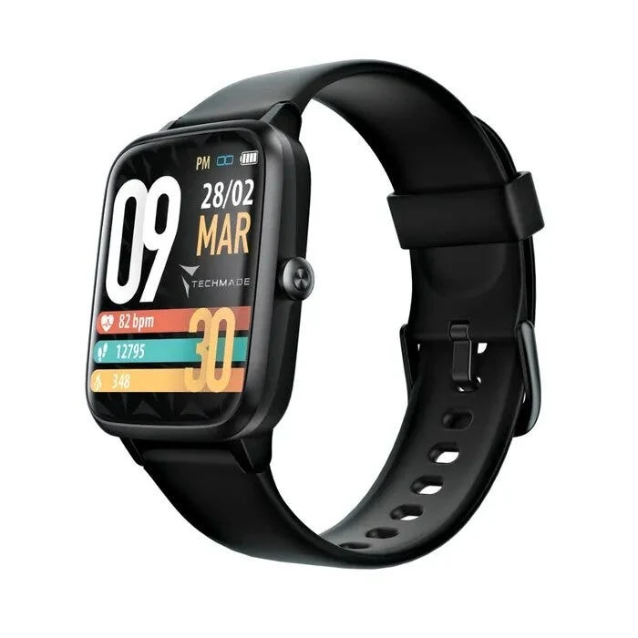 Techmade Smartwatch Sport Con GPS Integrato Colore Black