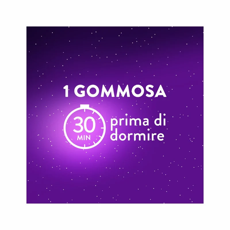 ZzzQuil NATURA Per Dormire 30 Gommose Mango Banana con Melatonina Camomilla Valeriana Lavanda