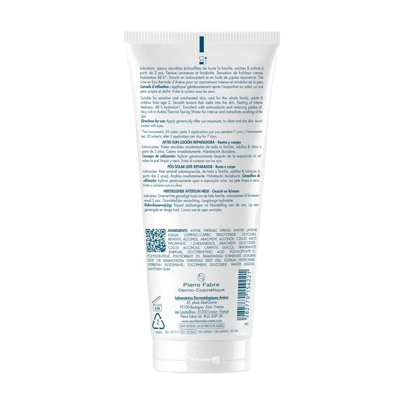 Eau Thermale Avene Latte Ristrutturante Doposole 200ml Skincare