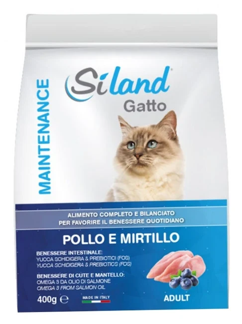 Siland Maintenance Crocchette Pollo/Mirtilli Gatti Adulti 400g