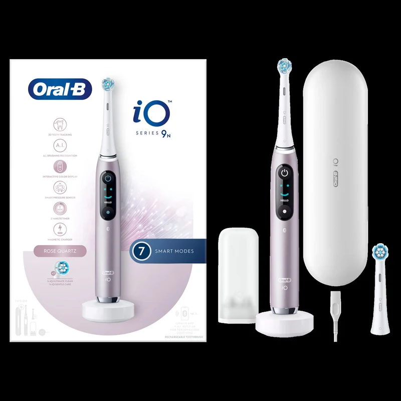 Oral-B iO 9S Spazzolino Elettrico Ricaricabile Rosa + 2 Testine