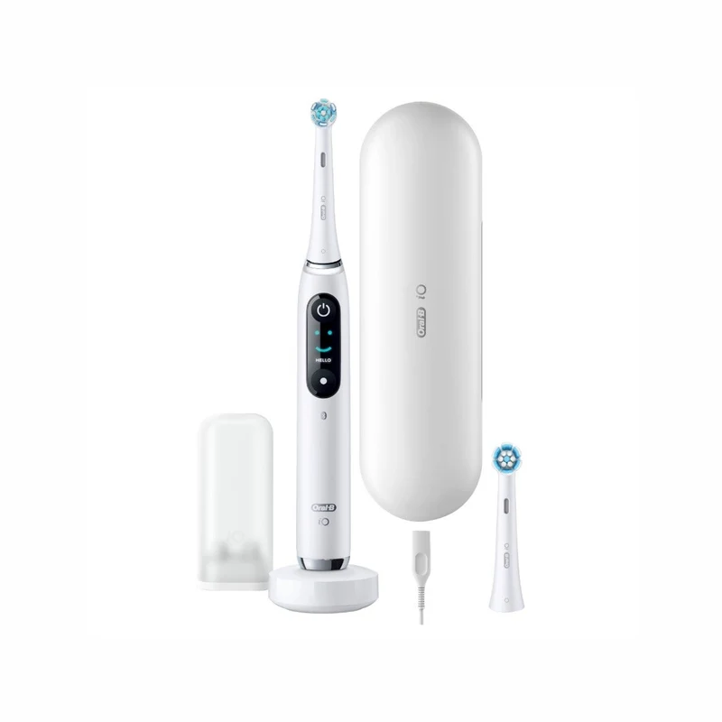 Oral-B Spazzolino Elettrico Ricaricabile iO 9S Bianco, 2 Testine, 1 Custodia Da Viaggio Ricaricabile, 1 Spazzolino