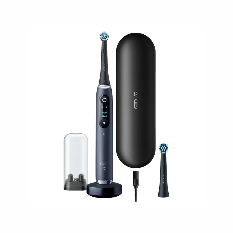 Oral-B Spazzolino Elettrico Ricaricabile iO 9N Nero, 2 Testine, 1 Custodia Da Viaggio Ricaricabile, 1 Spazzolino