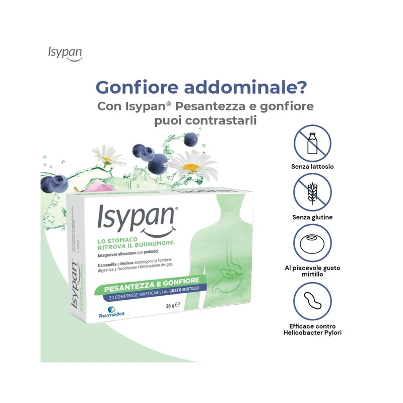 Isypan Pesantezza E Gonfiore 20 Compresse