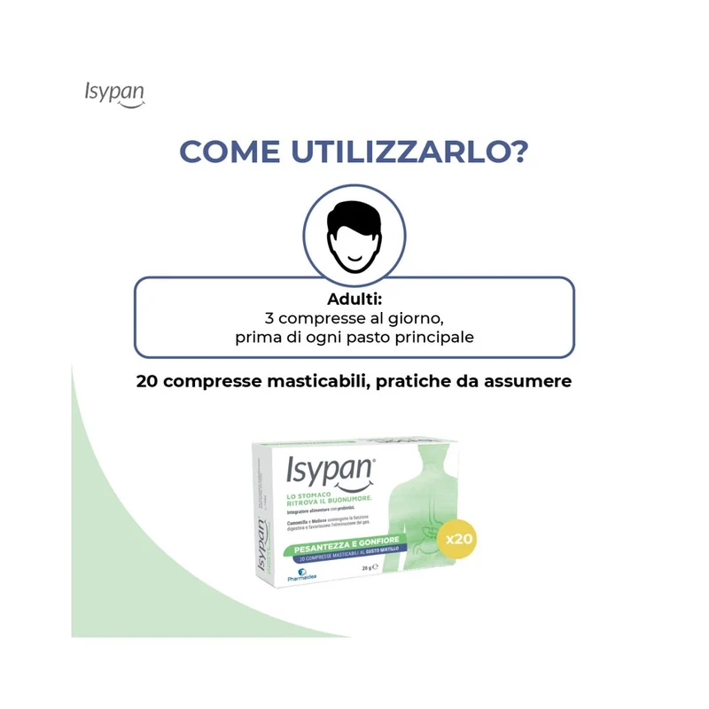 Isypan Pesantezza E Gonfiore 20 Compresse