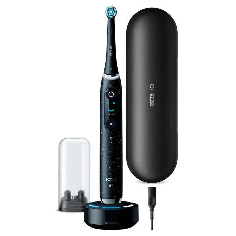 Oral-B Spazzolino Elettrico iO 10 Nero + 1 Testina + 1 Custodia + 1 Caricatore