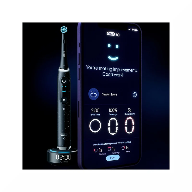 Oral-B Spazzolino Elettrico iO 10 Nero + 1 Testina + 1 Custodia + 1 Caricatore