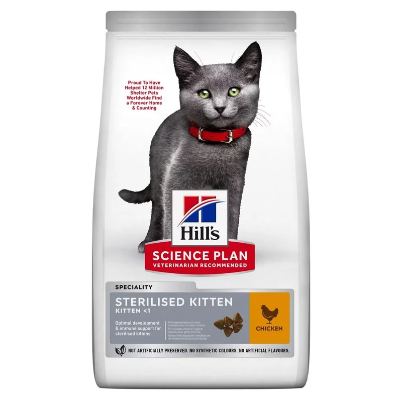 Hill's Science Plan Sterilised Kitten Cibo Secco Con Pollo Per Gattini Sterilizzati Sacco 7kg