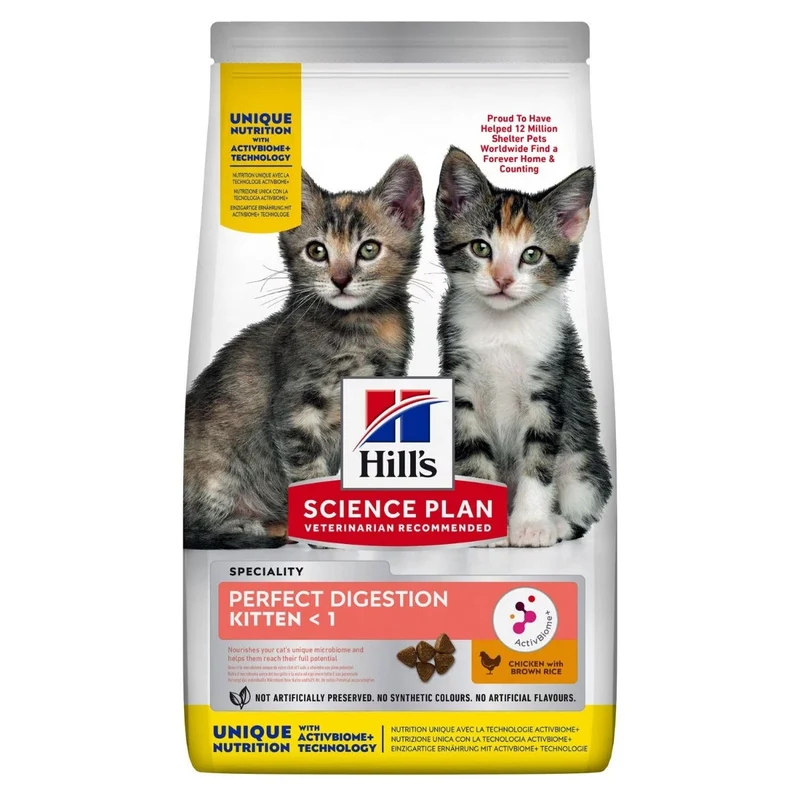 Hill's Science Plan Perfect Digestion Cibo Secco Con Pollo Per Gattini Sacco 300g