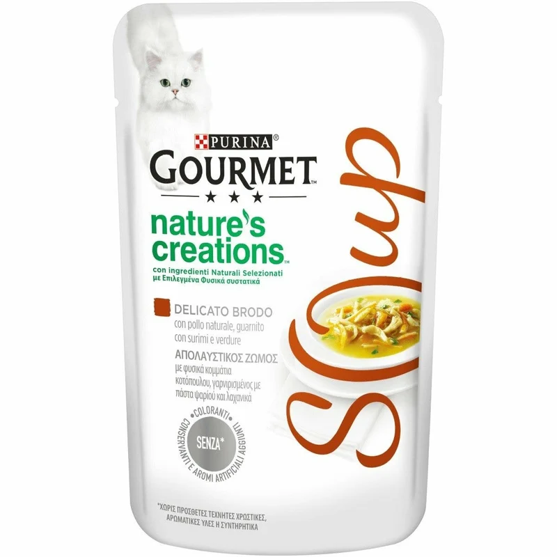 Purina Gourmet Nature's Creations Soup Pollo & Pesce Bianco & Verdure 40g