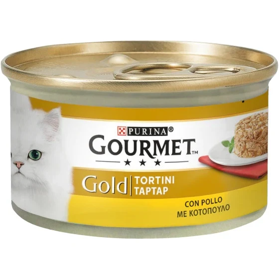 Purina Gourmet Gold Tortini Con Pollo Per Gatti Lattina 85g