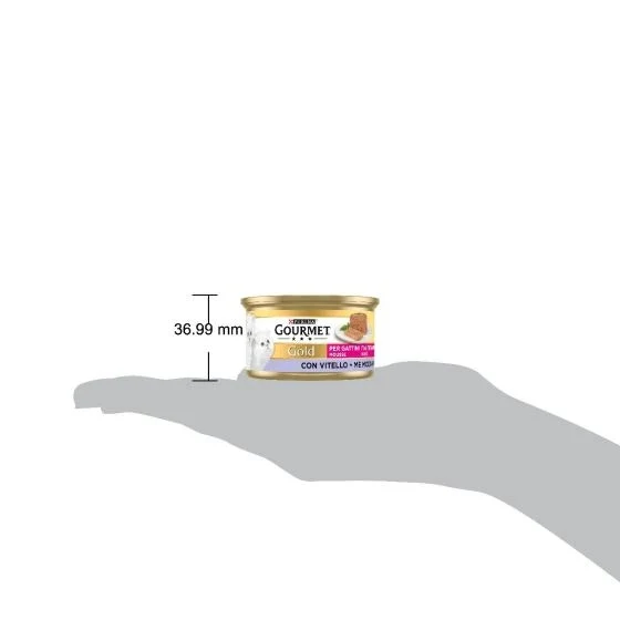 Purina Gourmet Gold Mousse Con Vitello Per Gatti Cuccioli Lattina 85g