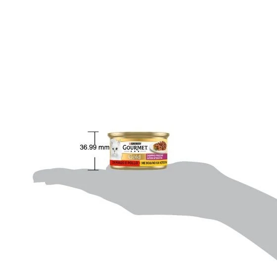 Purina Gourmet Gold Doppio Piacere Con Manzo E Pollo Per Gatti Lattina 85g