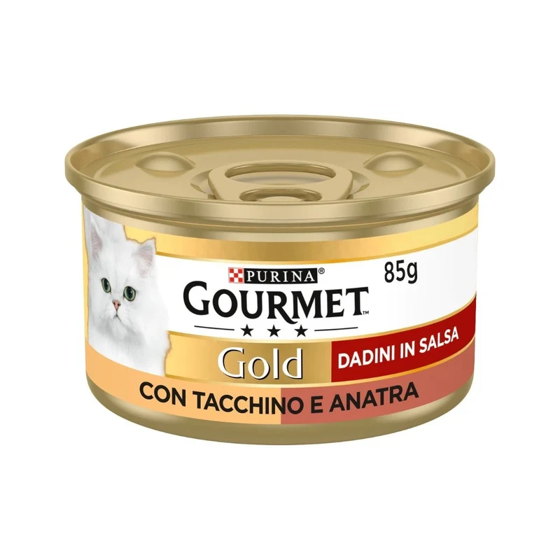 Purina Gourmet Gold Dadini In Salsa Con Tacchino E Anatra Per Gatti Lattina 85g