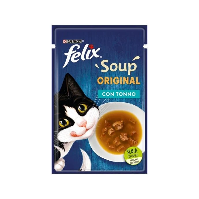 Purina Felix Soup Gusto Tonno Cibo Umido Gatti Adulti Busta 48g