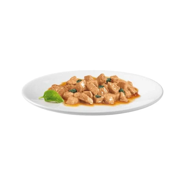 Purina Gourmet Gold Dadini In Salsa Con Vitello E Verdure Per Gatti Lattina 85 g