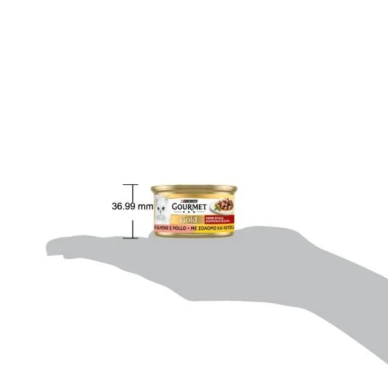 Purina Gourmet Gold Dadini In Salsa Con Salmone E Pollo Per Gatti Lattina 85g