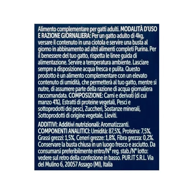 Purina Felix Soup Gusto Manzo Cibo Umido Gatti Adulti Busta 48g