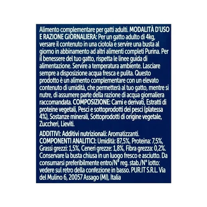 Purina Felix Soup Gusto Platessa Cibo Umido Gatti Adulti Busta 48g