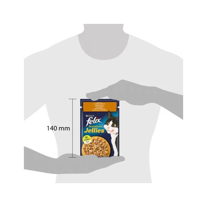 Purina Felix Sensations Jellies Pollo/Carote Cibo Umido Gatti Adulti Busta 85g